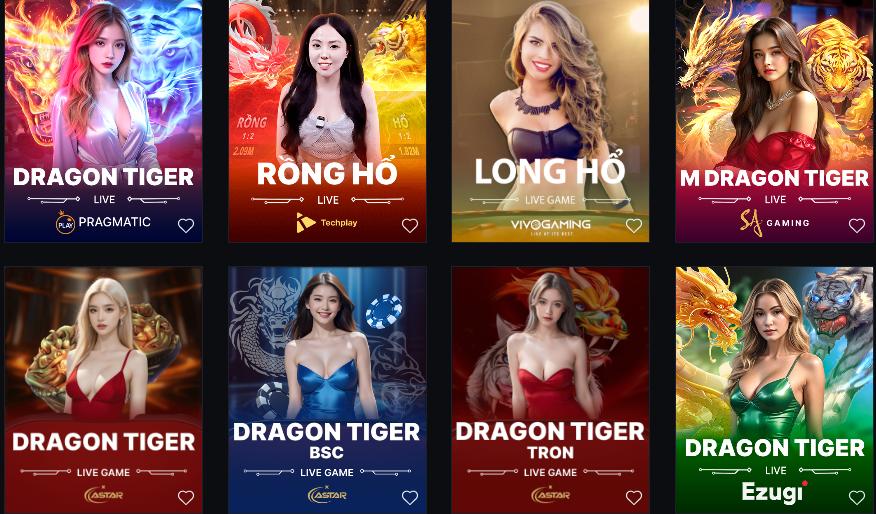 Các cửa cược rồng hổ